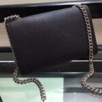Saint Laurent Grain De Poudre Small Monogram Kate Satchel 452158 Black